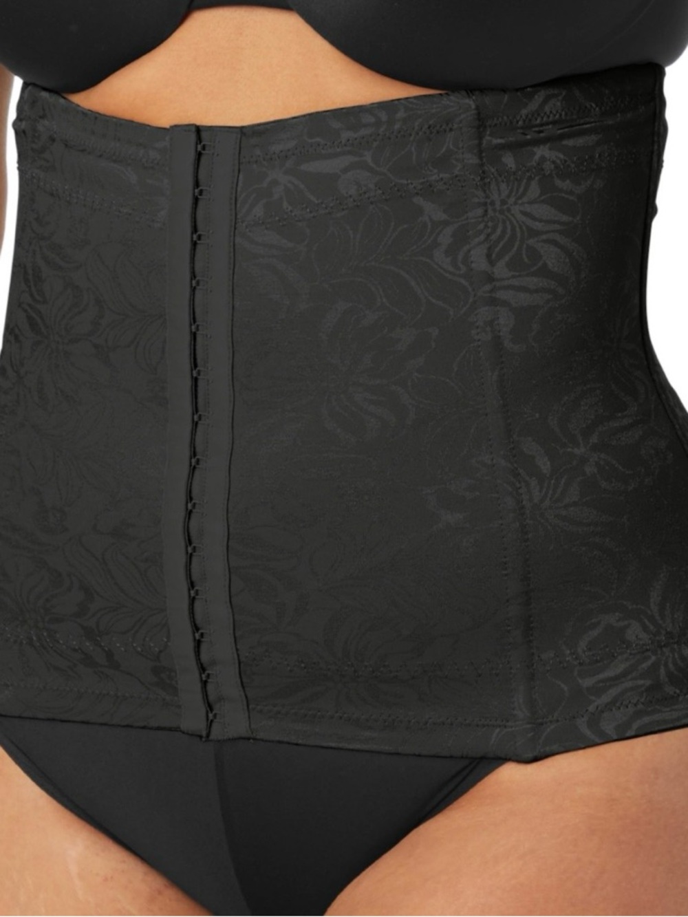 Maidenform Waist Cincher Jacquard Firm Control Black SizeS‎